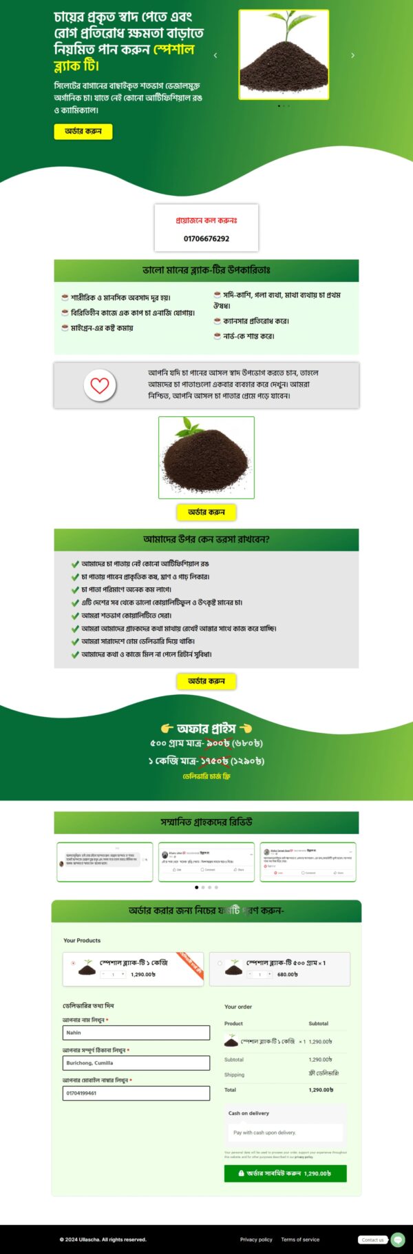 landing page