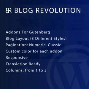 Blog Revolution for Gutenberg WordPress Plugin