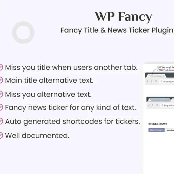 Fancy Title and News Ticker WordPress Plugin